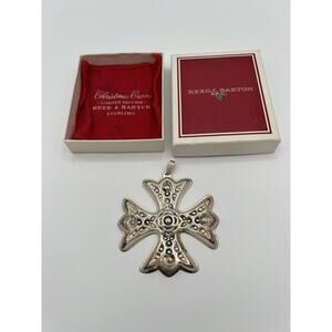 Vtg Retired Limited Edition 1975 Reed & Barton Sterling Silver Christmas Cross